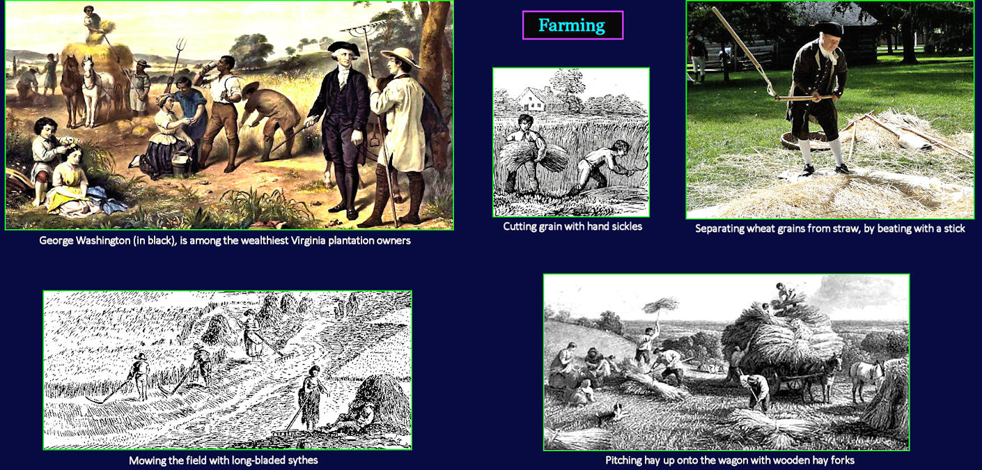 Colonial farming, 1750
